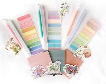 Book Annotation Kits — SPRING colors. Page Tabs, Pens, and Bookish Stickers for Annotating Your Books! Gifts for book lovers and readers.