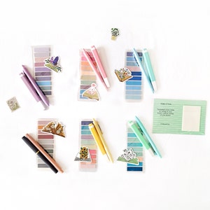 Book Annotation Kits. Set of Tabs, Pen, Highlighter and Bookish Stickers for Annotating Your Books! Gifts for book lovers and readers.