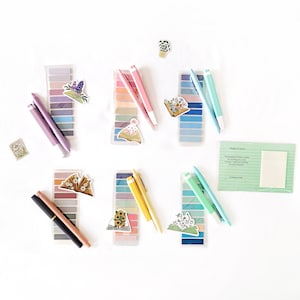 Book Annotation Kits. Set of Tabs, Pen, Highlighter and Bookish Stickers for Annotating Your Books! Gifts for book lovers and readers.