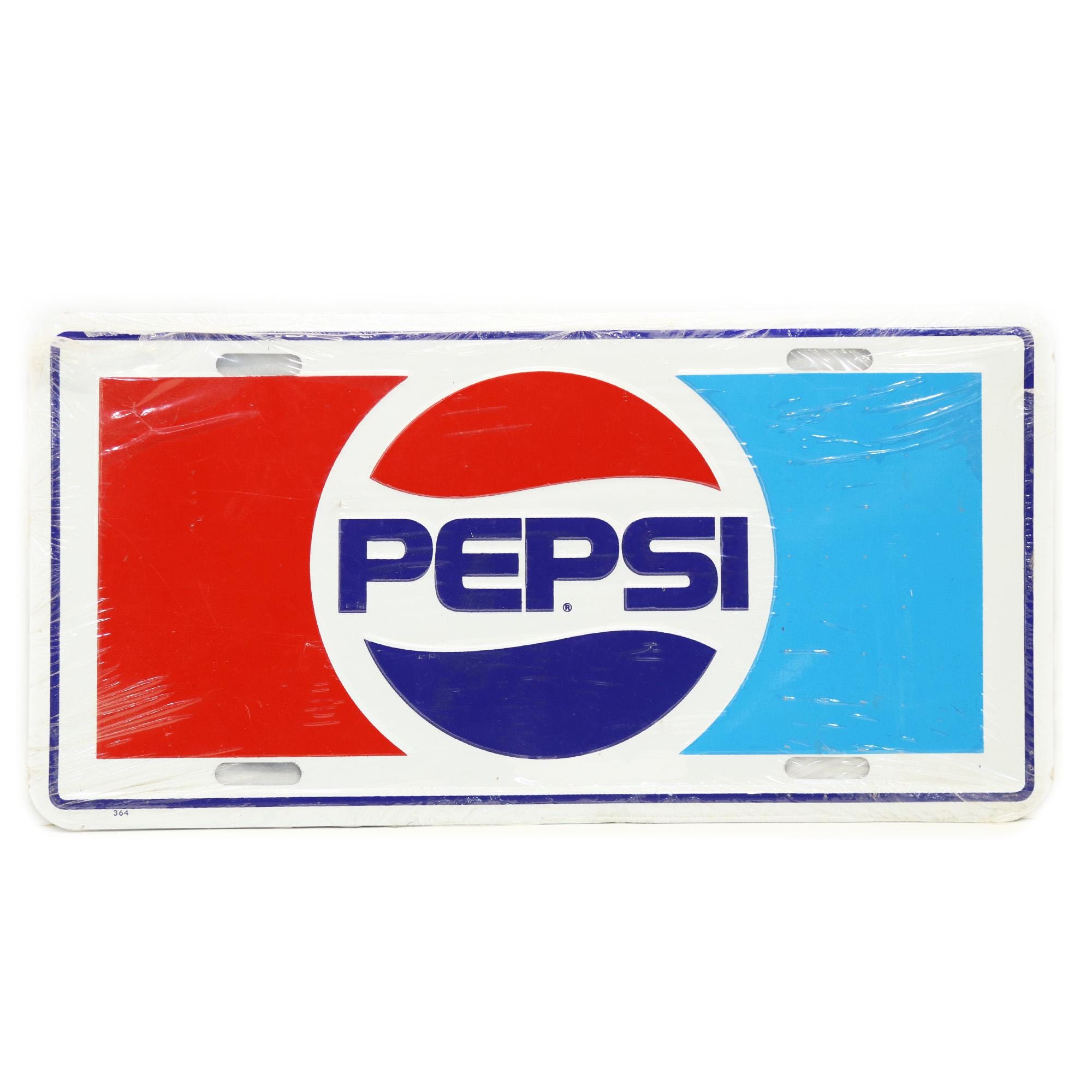 Vintage Pepsi License Plate Sign | Retro Advertising Decor