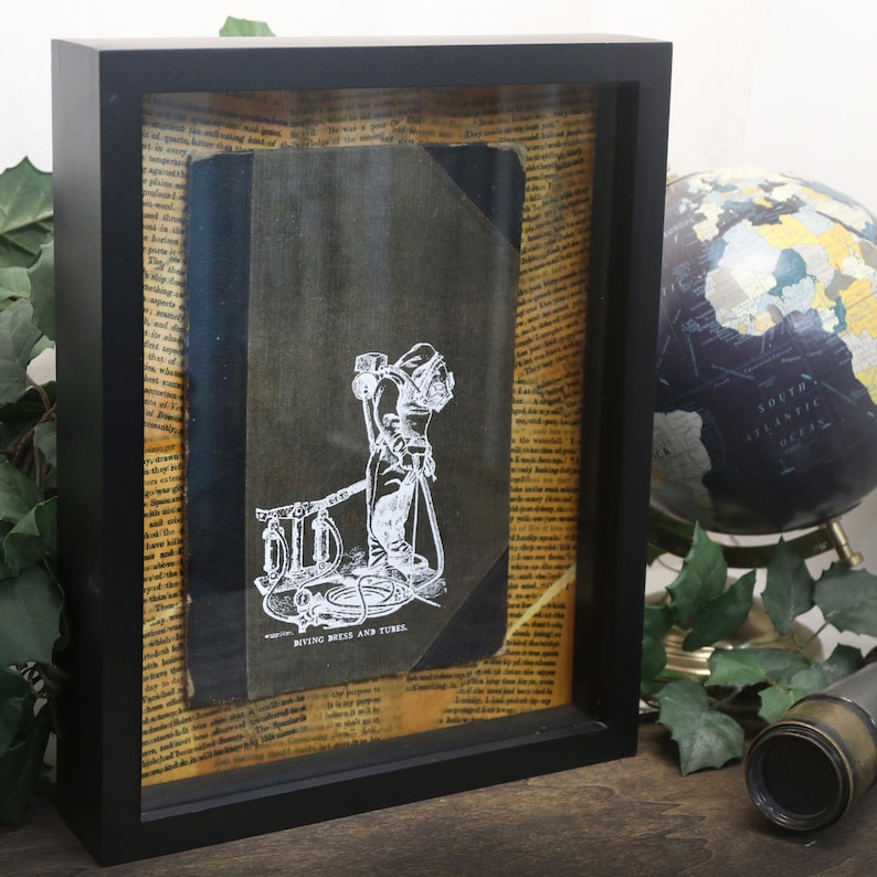 Vintage Deep Sea Diver Shadow Box Art – Nautical Steampunk Decor ...