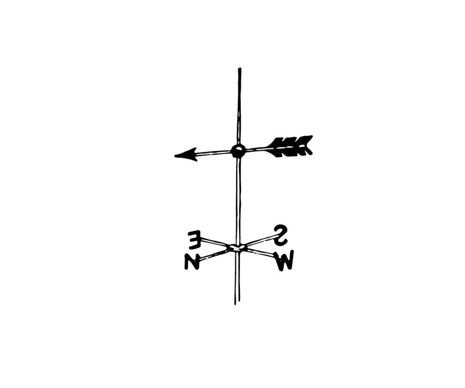 Digital SVG PNG Wind Vane Compass Weather Vane Navigation Etsy