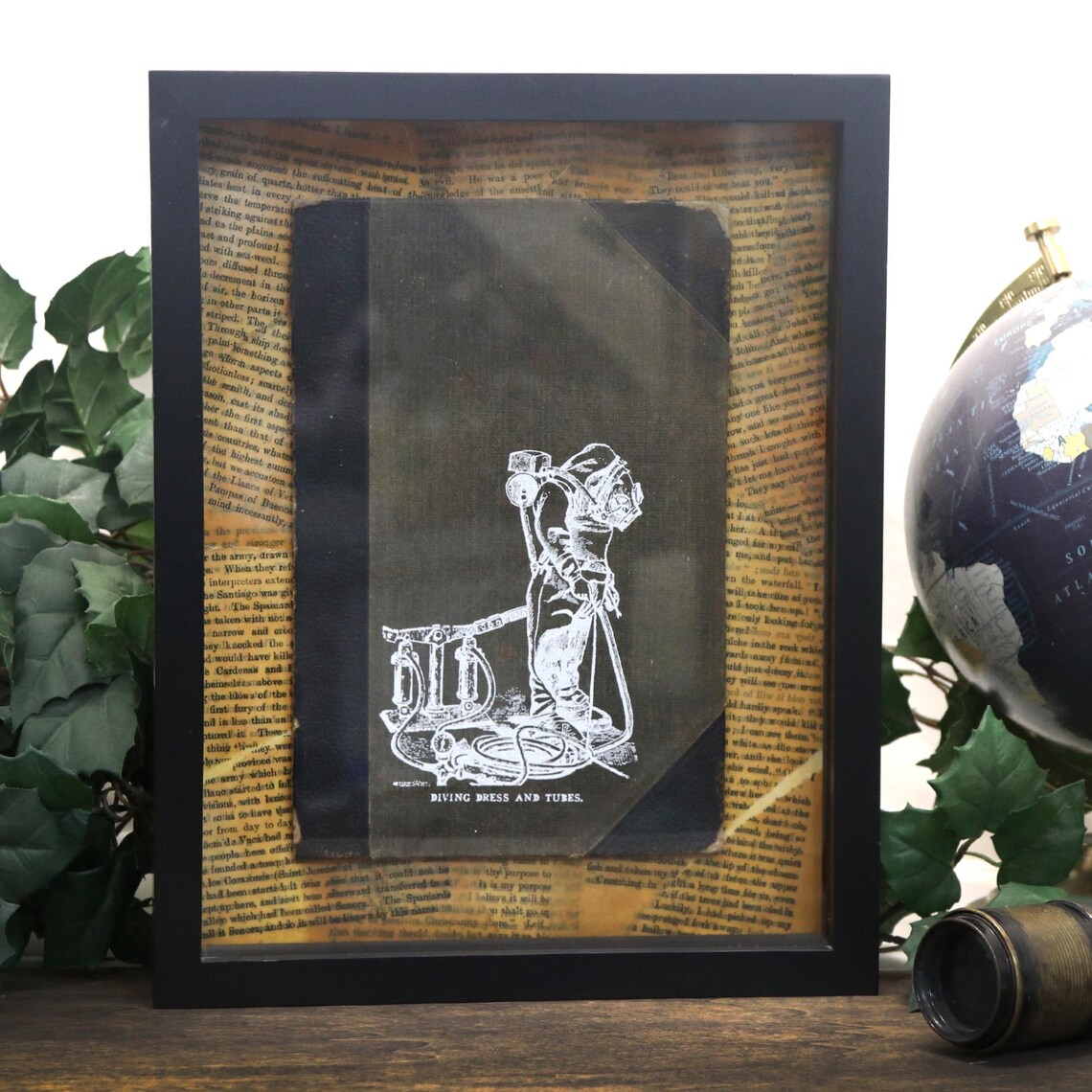Vintage Deep Sea Diver Shadow Box Art – Nautical Steampunk Decor ...
