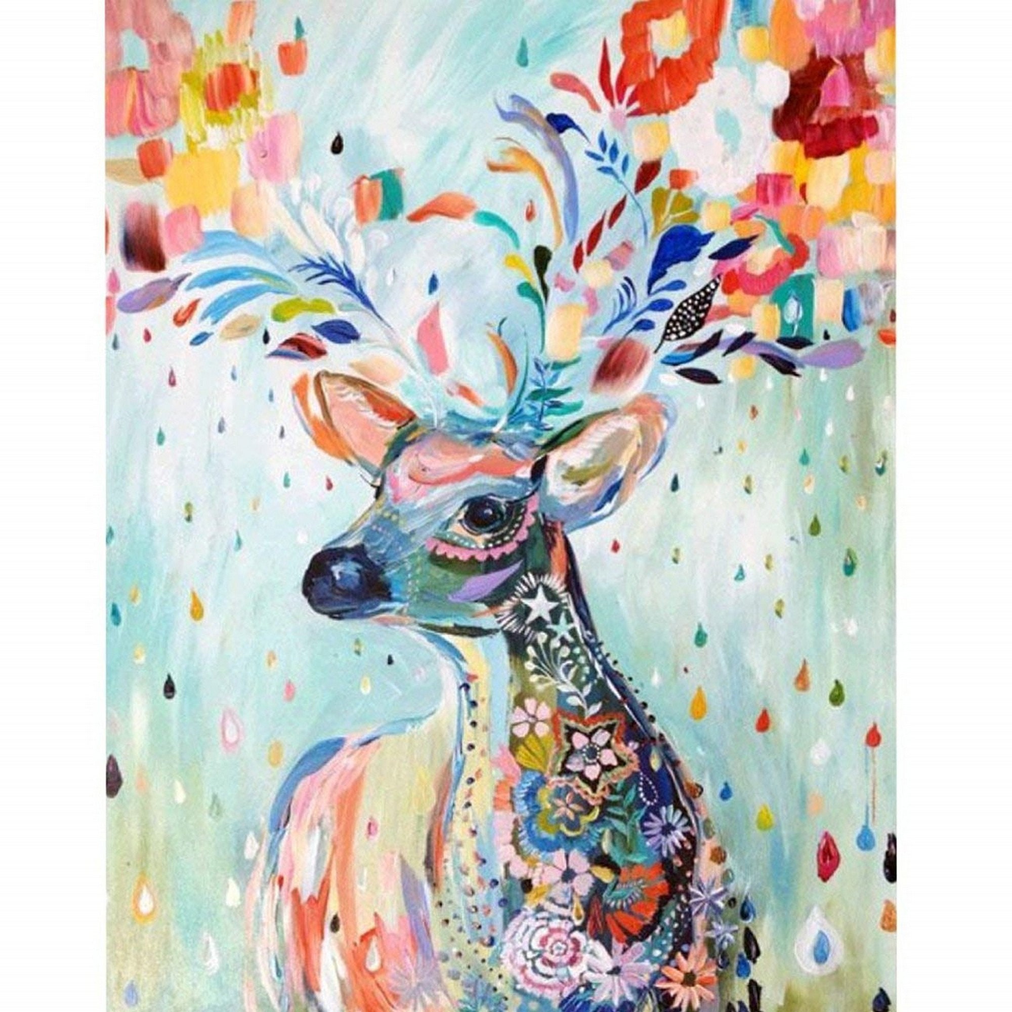 Full Diamond Animal Trees House Embroidery Rhinestone Cross Stitch Arts Craft Supply for Home Wall Decor DIY 5D Diamond Painting Kit