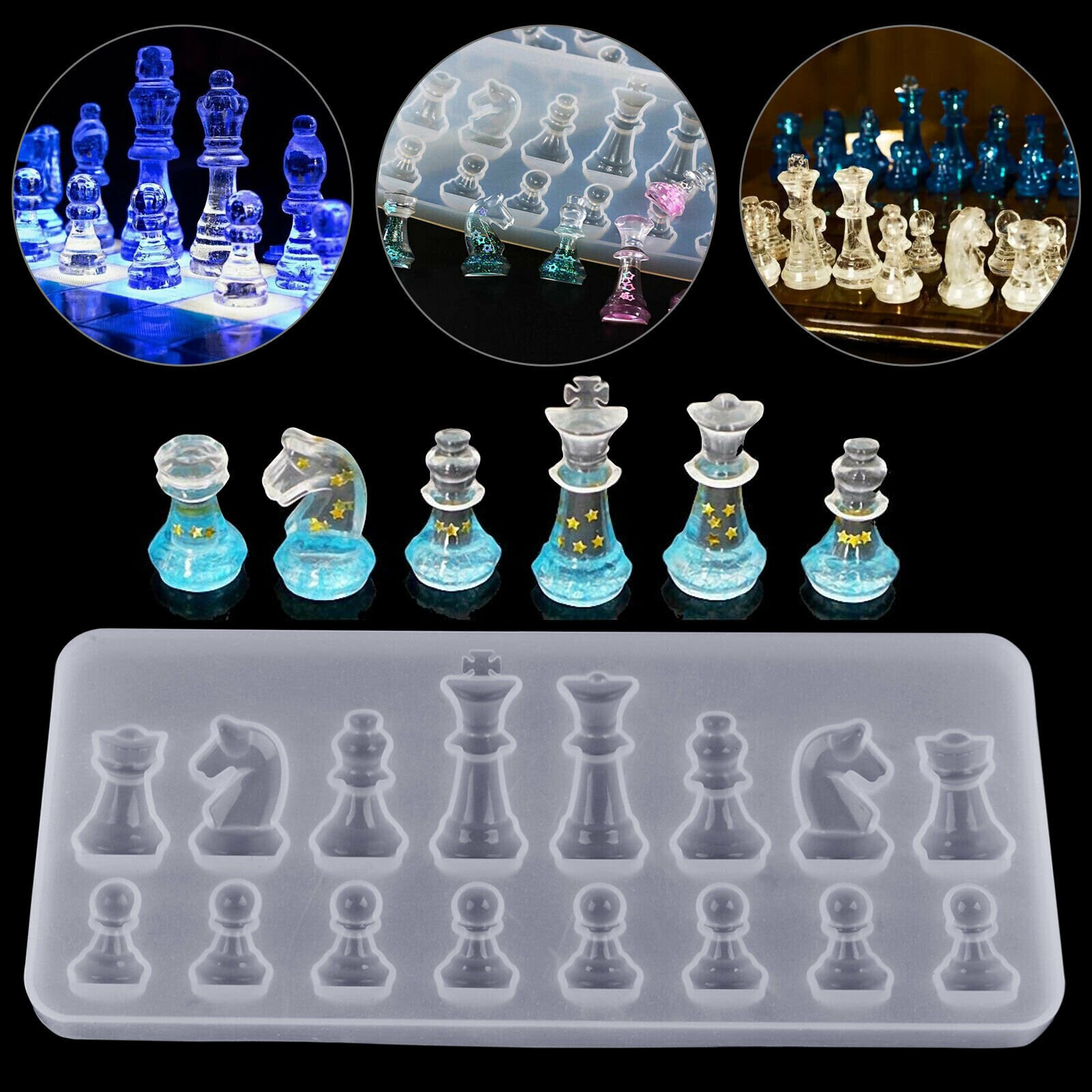 DIY Silicone Resin Chess Mold Jewelry Craft Handmade Etsy