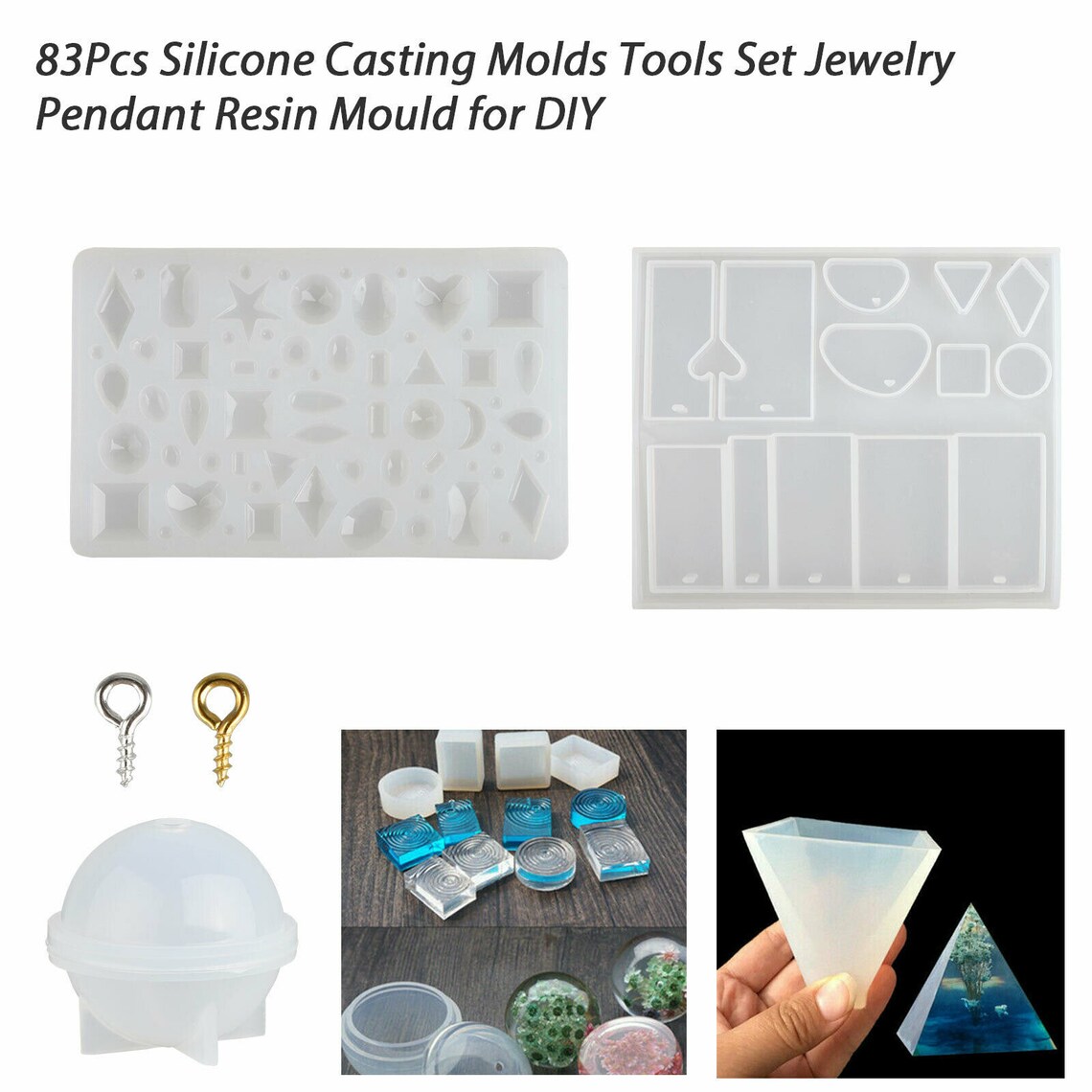 83 PCS Jewelry Making Kit Silicon Epoxy Resin Mold Casting Etsy