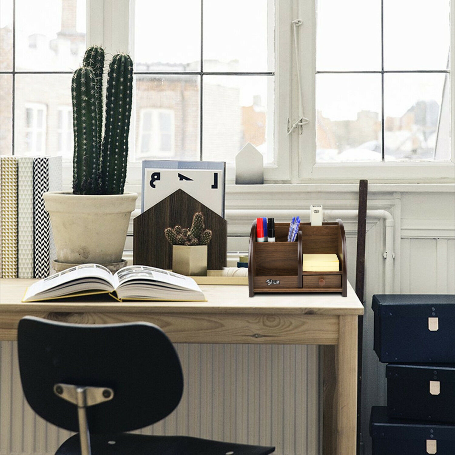 Organizador de escritorio de madera. Organizador de cartas de | Etsy