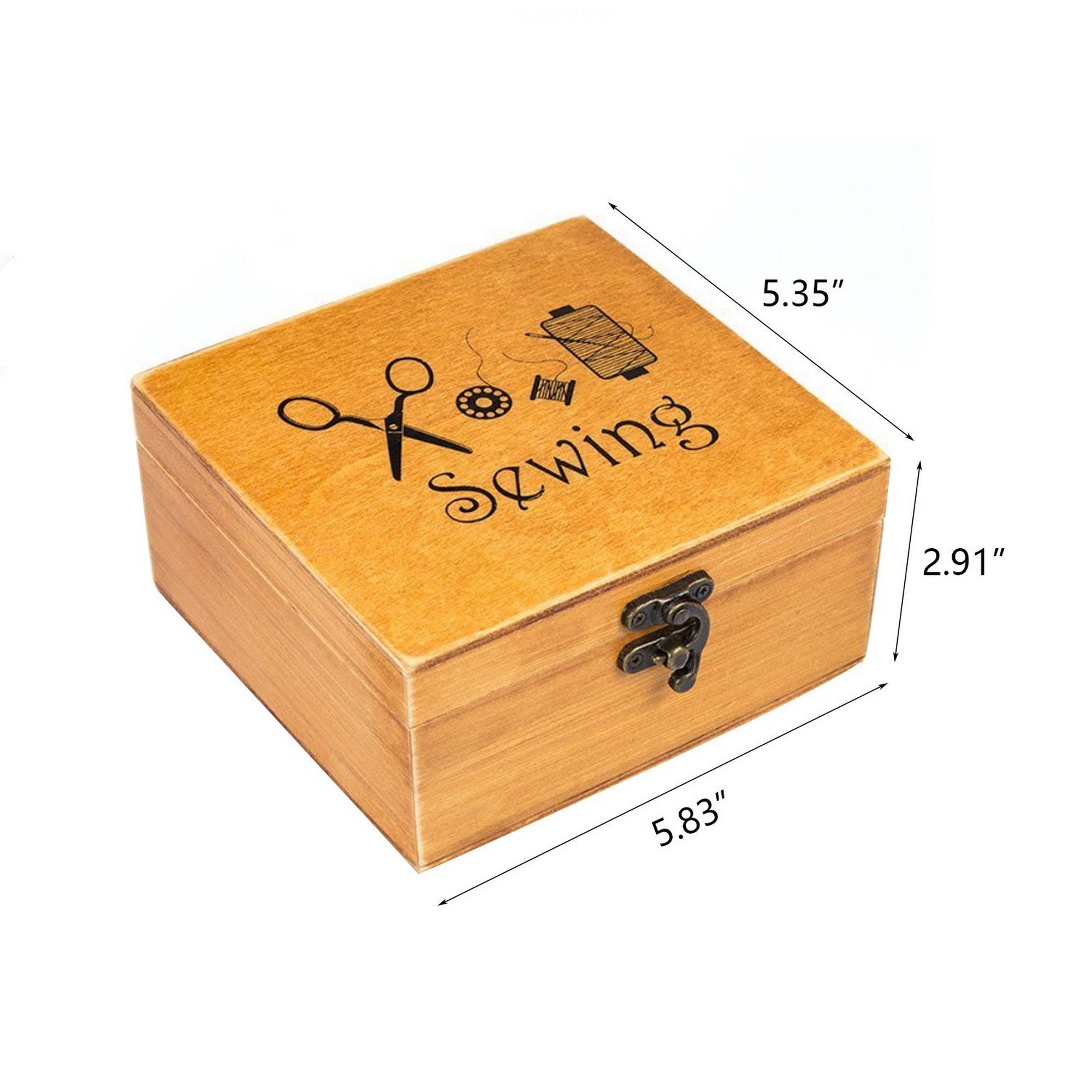 Mothers Day Sewing Kit Box Wooden Basket Wooden Hand Home Etsy