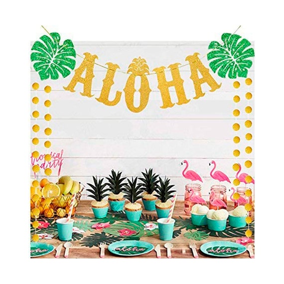 Tropical Decorations Flamingo Party Decor Aloha Party Party Etsy