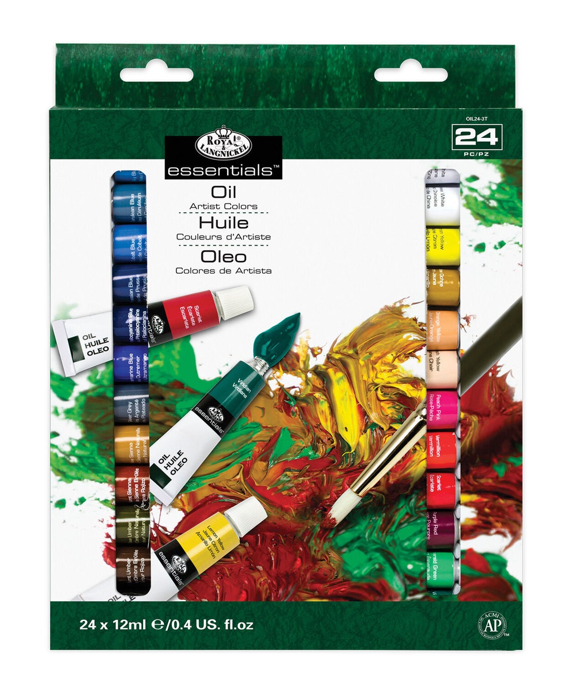 24pc Oil Paint Colors. Art Supply Organizer Art Box Custom Etsy