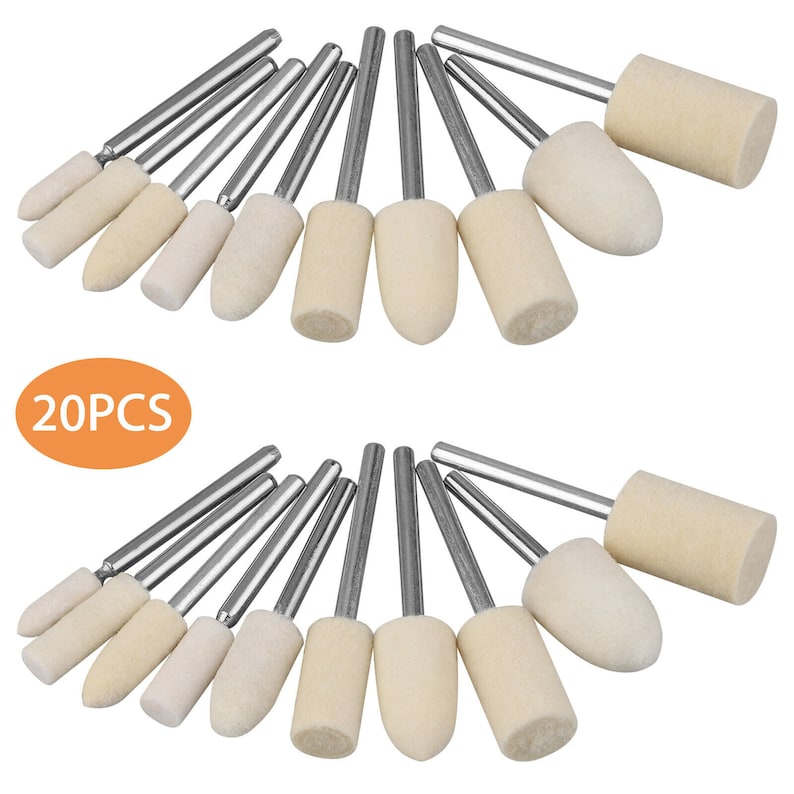 Felt Polishing Buffing Pads. Wheel Wool Plastic Dremel Rotary Etsy