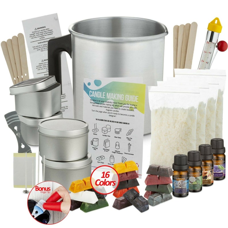 Complete DIY Candle Making Kit Supplies Create Large Scented Etsy