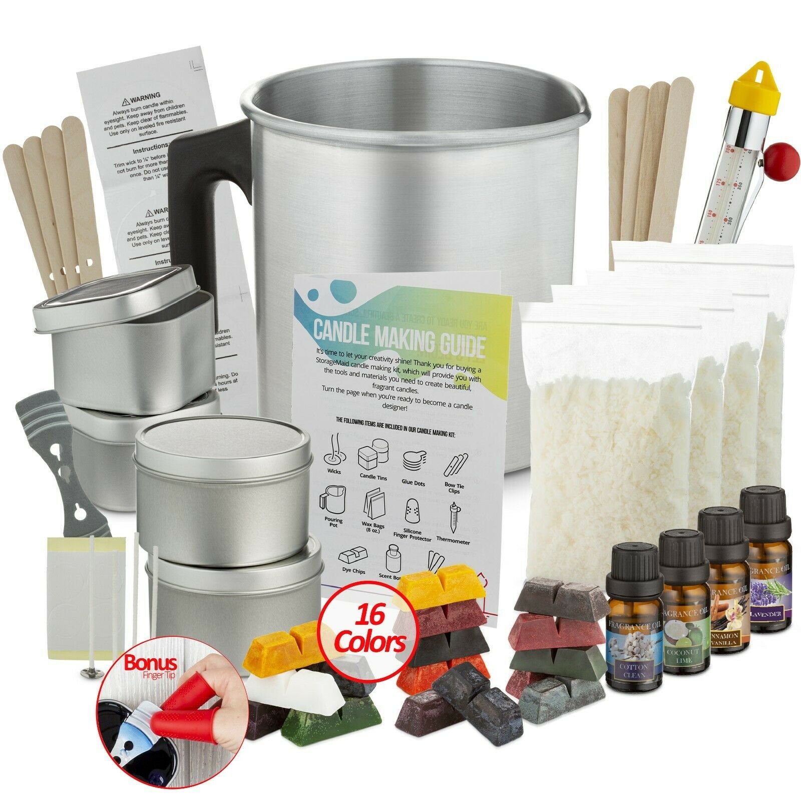 Complete DIY Candle Making Kit Supplies Create Large Scented Etsy