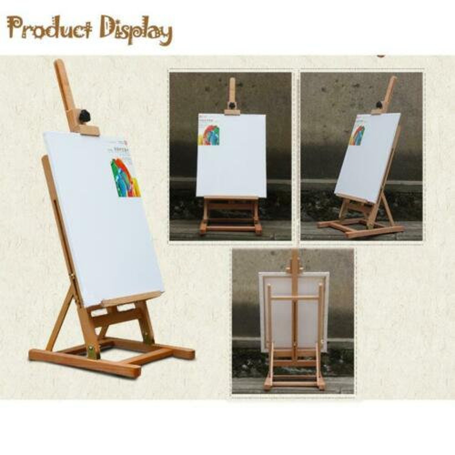 Portable Folding Painters Easel Tabletop Paint Stand Wood Etsy
