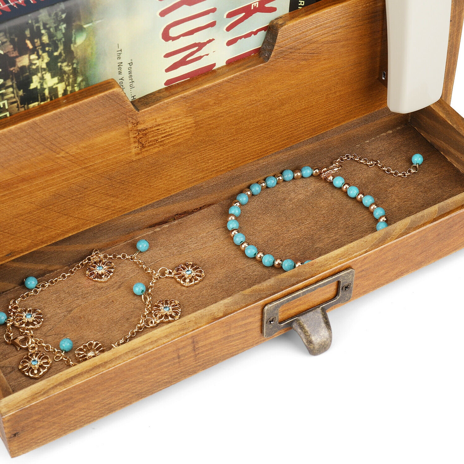 Organizador de correo de escritorio de madera de 3 niveles | Etsy