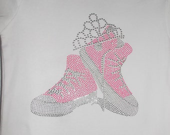 Teen T- Shirt, Child T- shirt, Rhinestone T-shirt, Custom T-shirt, Birthday Party gift, Girl Gift, T-shirts, Tennis Shoes, Princess,