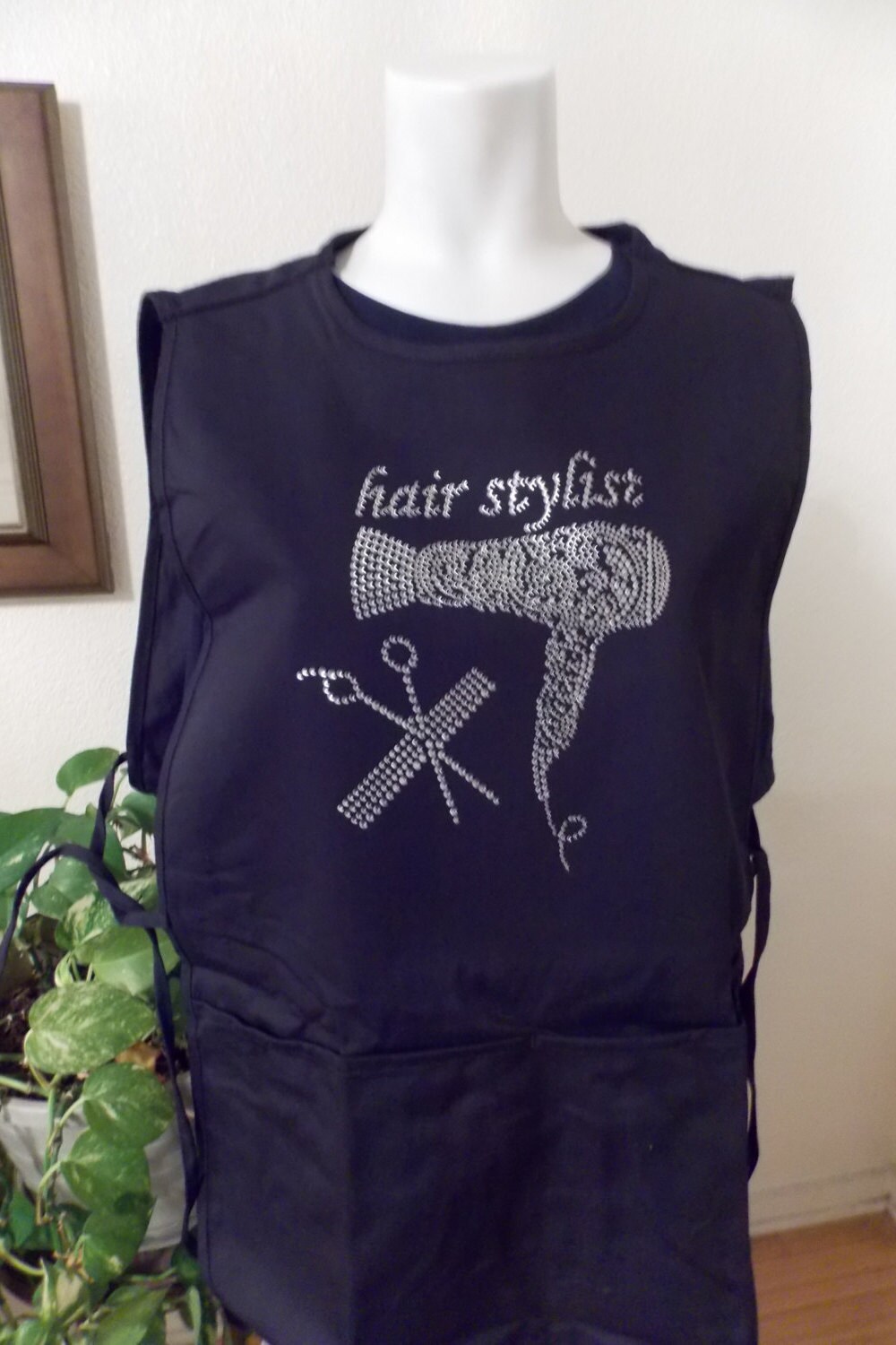 Hair Stylist Smock. Black Smock, Cosmetology Smock, Salon Smock, Smocks