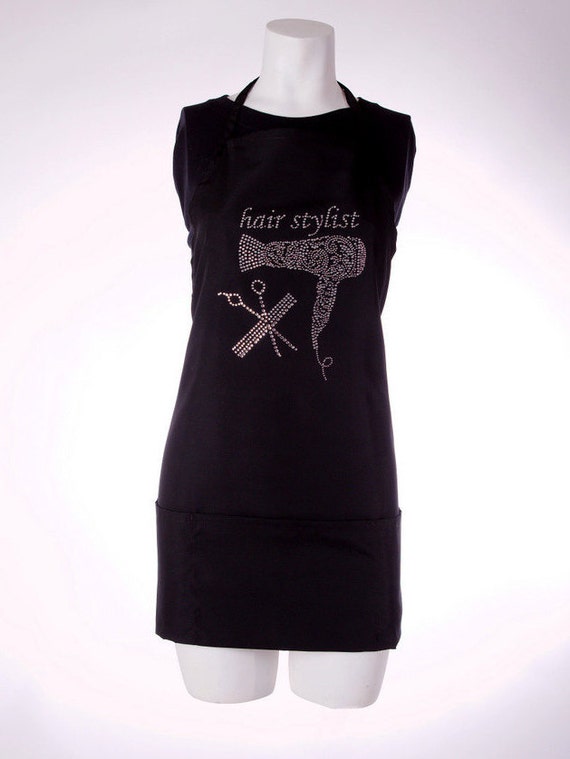 Hair Stylist Apron Black Apron Salon Apron Beautician Etsy
