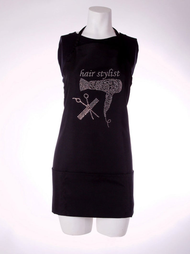 Hair Stylist Apron Black Apron Salon Apron Beautician Etsy