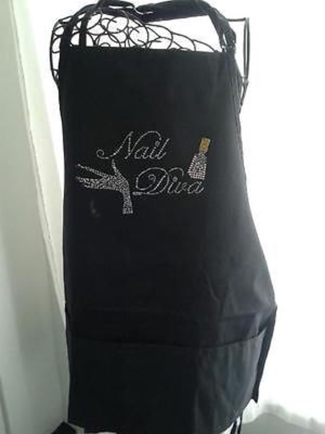 Nail Diva Rhinestone Apron Nail Artist Apron Salon Apron Etsy