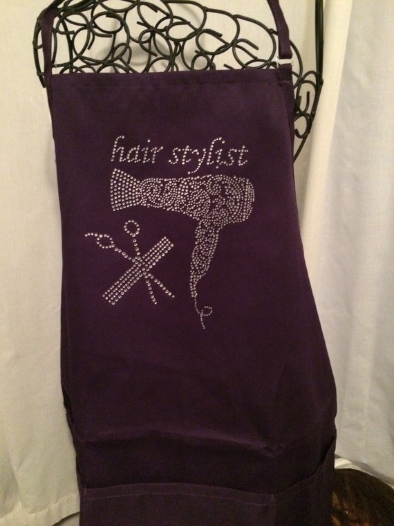 Hair Stylist Apron, Hair Salon Apron, Black Apron, Beautian Apron, Apron with Pockets, Salon Apron, Barber ,