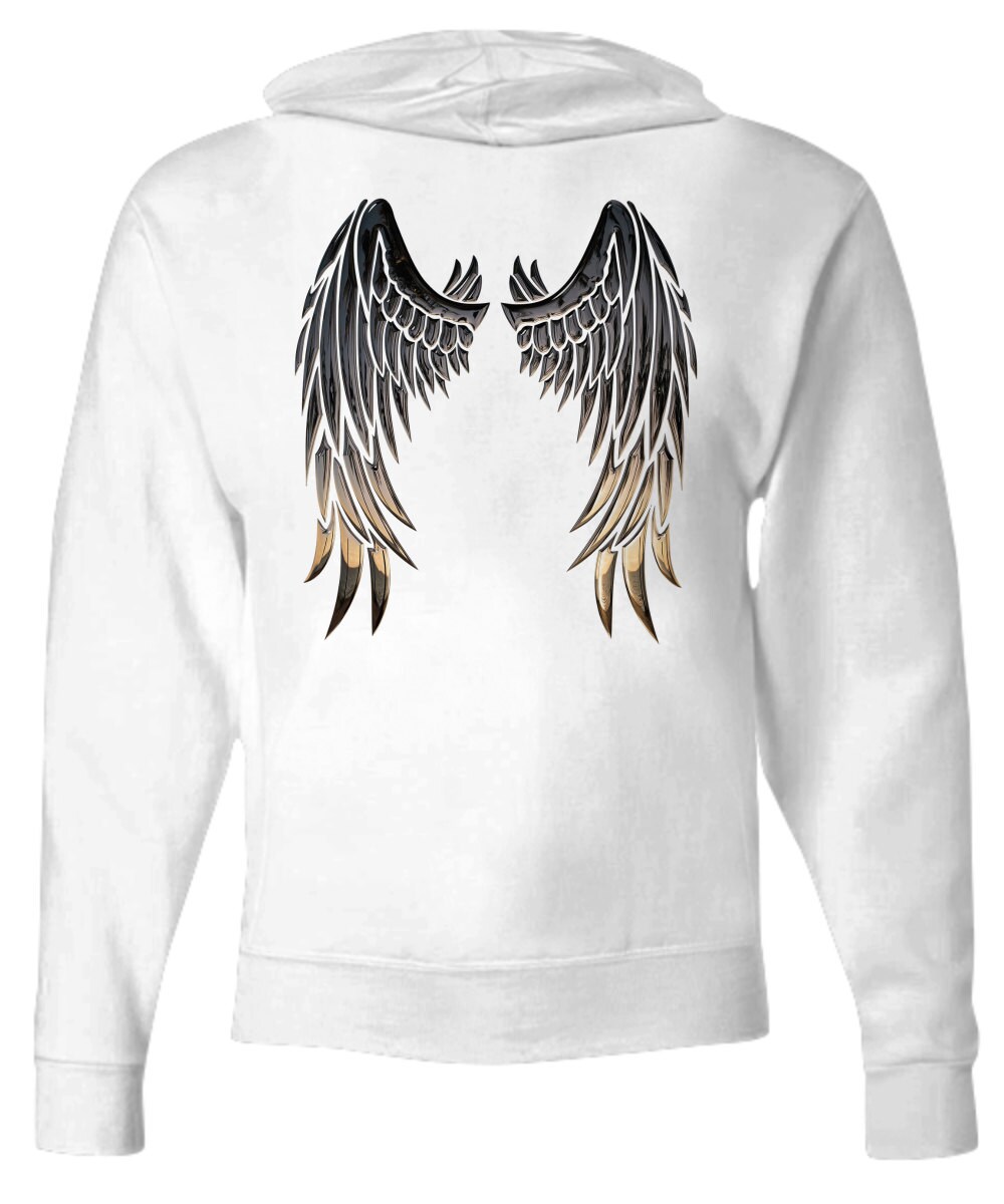 Angel Wings Zip Front Hoodie Christian Hoodie Christian | Etsy