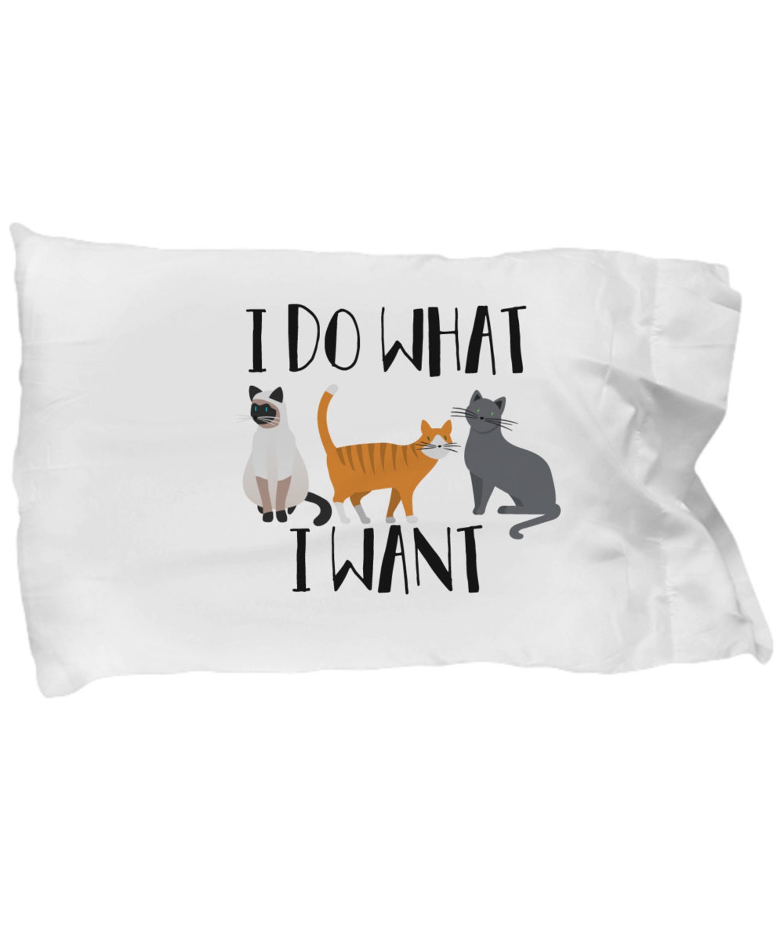 Cat Pillowcase Cat Lady Pillowcase Cat Decor Cat Bedding Etsy