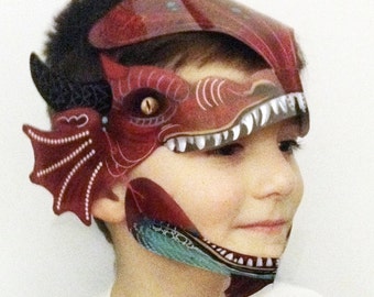 Dragon, 3D Durable Laminated paper mask, Designer Kids or Adults Mask, make your own, craft