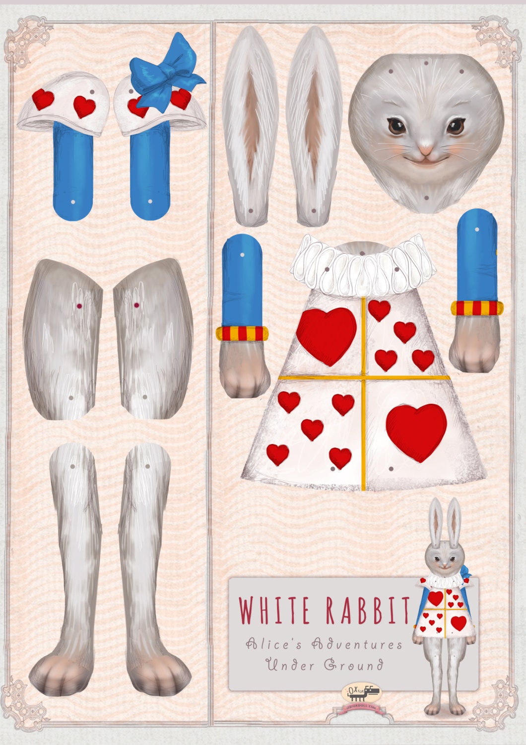 Alice's Adventures in Wonderland,paper Dolls,kids' Craft, Classic Toy