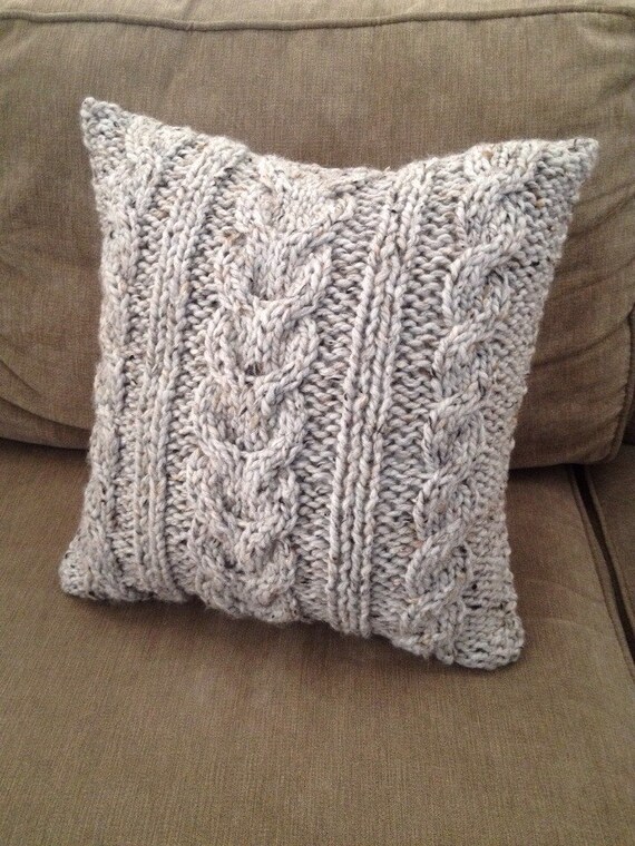 Chunky Cable Knit Pillow Cover Etsy