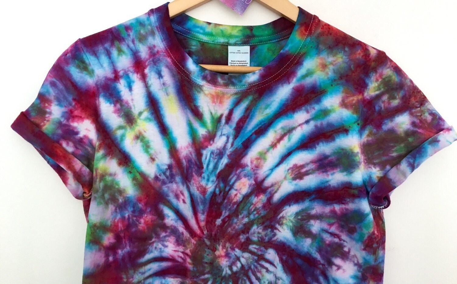 Multicolore lumineux Tie Dye T-shirt unisexe Tee confortable Multicolore Dye lumineux Tie Dye Multicolore T-shirt unisexe Tee confortable c1eb1c