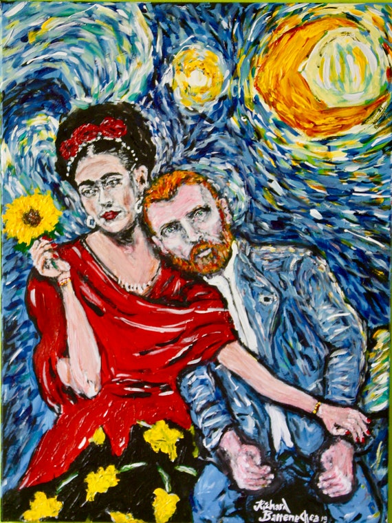 Van Gogh \u0026 Frida painting | Etsy