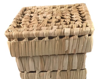 Ultimate Woven Rectangle Foraging Box - 3" x 3" - 3pc - Bird Toy Parts & Small Animal Chews