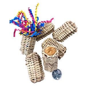 Vine Stuff-Its - 2&quot; x 1&quot; - Natural - 24pc - Bird Toy Parts & Small Animal Chews