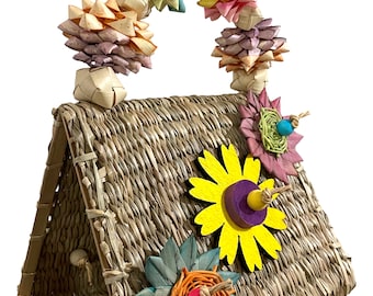 My Own Getaway - Intermediate Size Bird Tent - Handmade Bird Toy