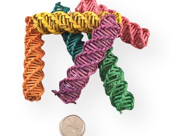 Vine Twists - Coloured - 3" - 24pc- Bird Toy Parts & Small Animal Chews