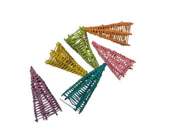 Vine Foraging Rockets - Coloured - 18pc -  Bird Toy Parts & Small Animal Chews