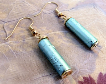 Spektrenglas, Auswahl an Ohrringen im Fischhaken-Stil - Farbe anpassbar in Blau, Grün, Gold, Rost, Orangen, Grüntönen, Lila oder Silber