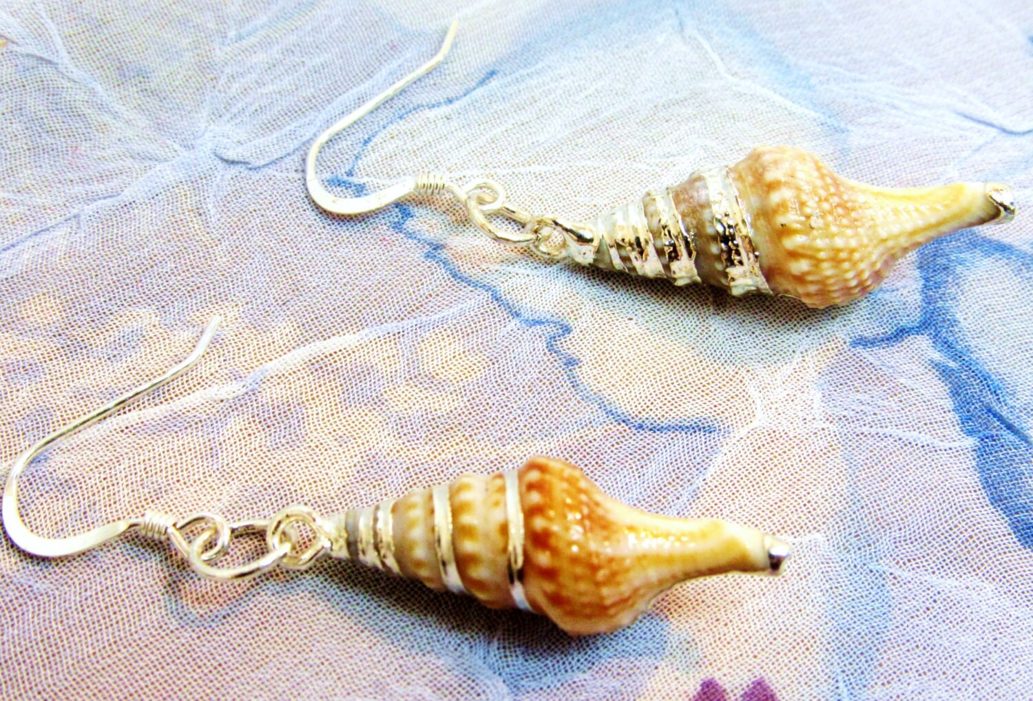 Turid Shell Earring, Sterling Silver, Shell Earrings, Shell Dangle ...