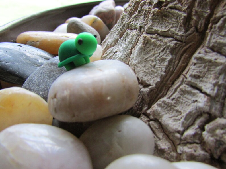 Cute Miniature Turtle Figurine Polymer Clay | Etsy