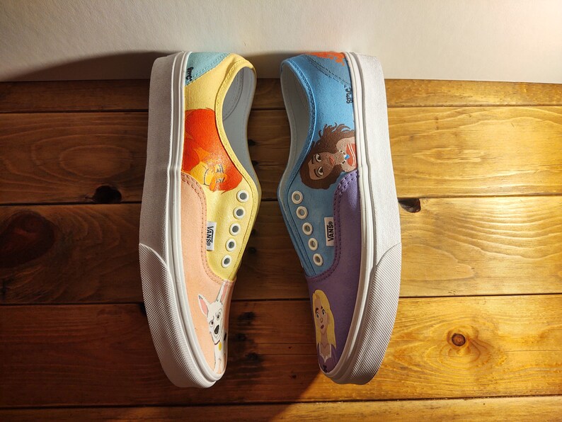 Custom Handpainted Disney Vans Etsy