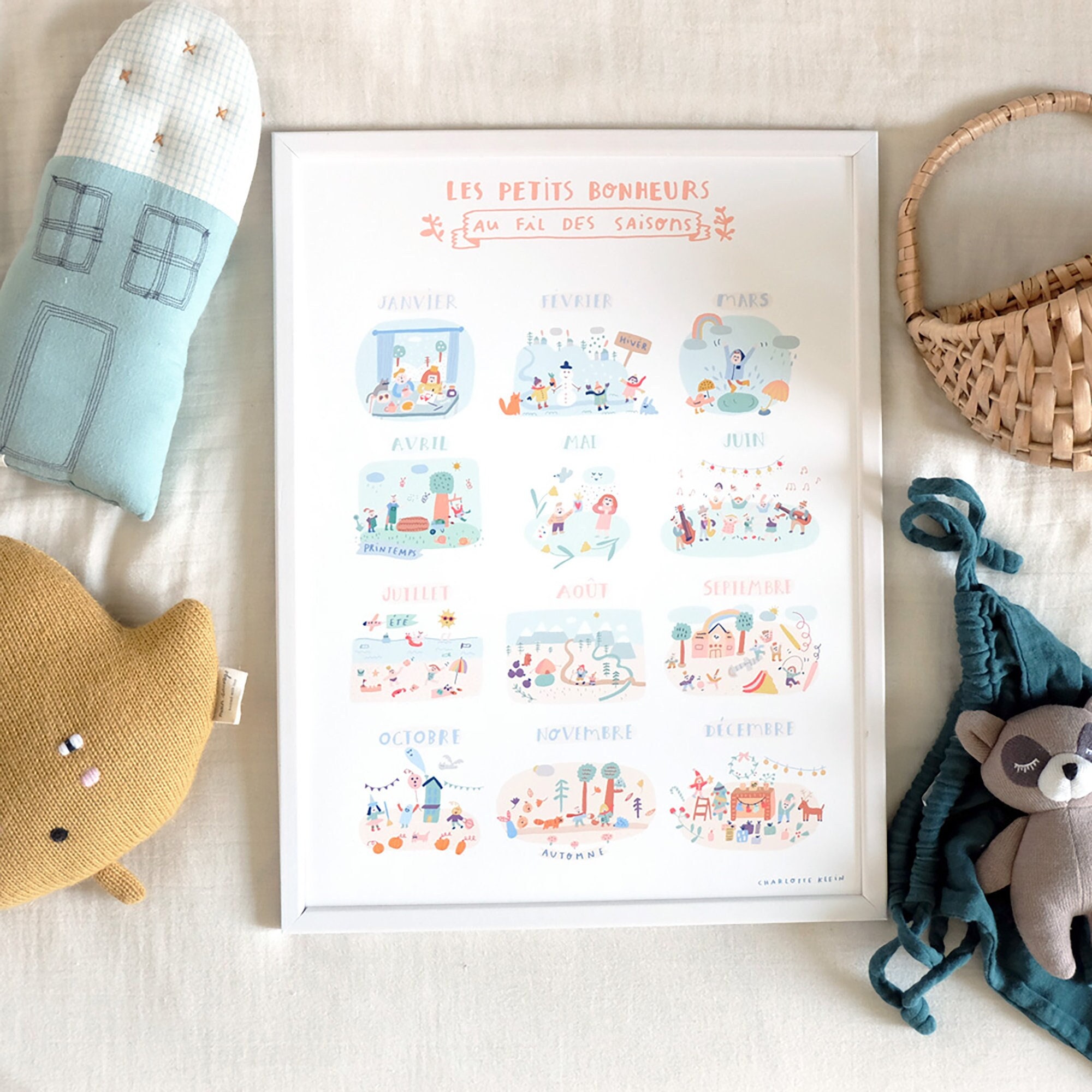 Affiche Les Petits Bonheurs Au Fil Des Saisons