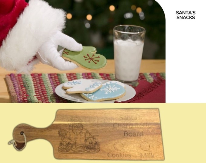 Personalized Santa Treat Board, Christmas Charcuterie, Santa Cookie Tray, Santa Treat Tray