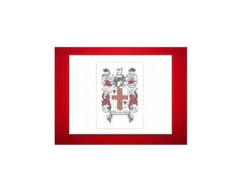 Family Coat of Arms Gift, Beautifully Illustrated Heritage Art Print for Genealogy Lovers, Ideal for Special Occasions, Digital Download