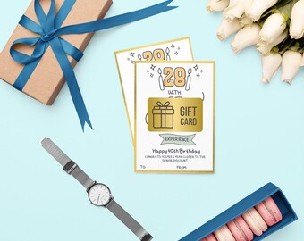 Funny 40th Birthday Gift Card Holder, Quirky Design for Gift Cards, Ideal for Comedy Lovers and Birthday Celebrations