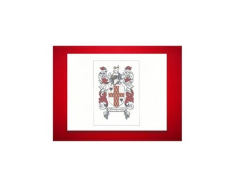Family Coat of Arms Gift, Beautifully Illustrated Heritage Art Print for Genealogy Lovers, Ideal for Special Occasions, Digital Download