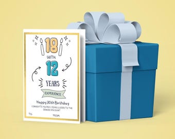 Funny 30th Birthday Gift Card Holder, Humorous and Unique Keepsake for Celebrating Milestones, Perfect Gift for Him or Her