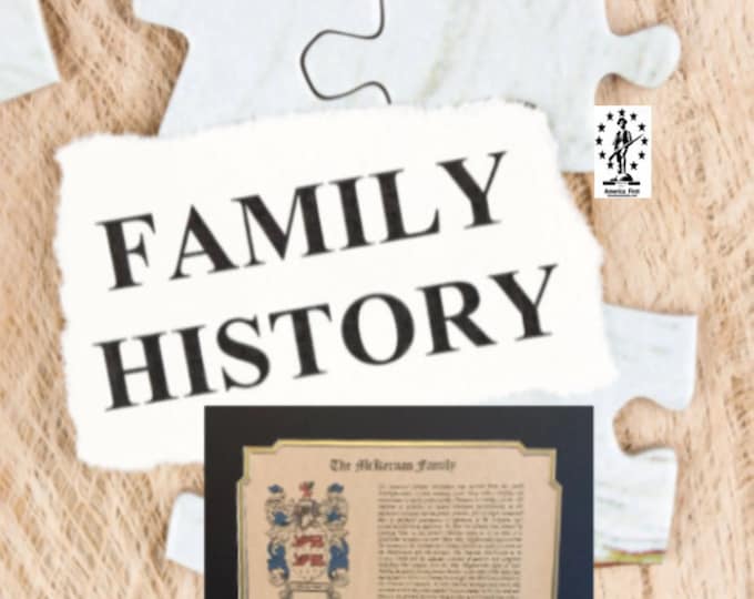 Coat of Arms Family History Print, Custom Embellished Heritage Artwork for Ancestry Lovers, Unique Family Heritage Gift