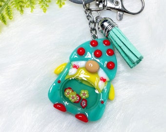 Cute Gnomide Shaker Resin Keychain Charm