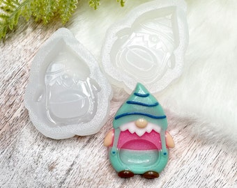 Gnome Silicone Mold for Keychains Translucent Silicone UV & Epoxy Resin Belly Shaker Mold Kawaii Mold